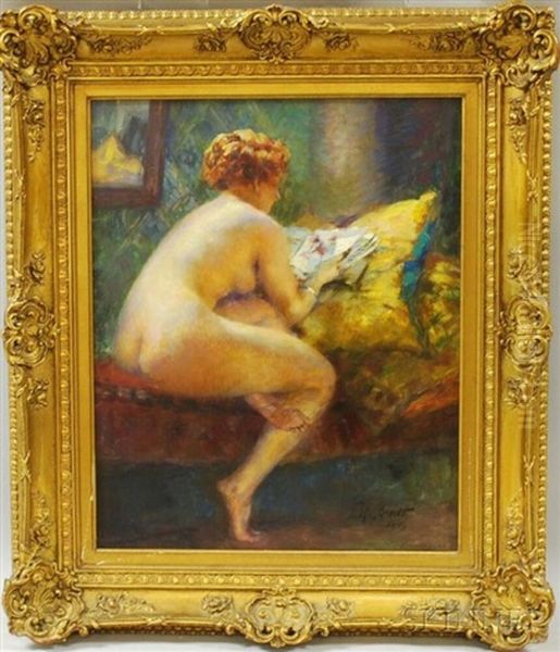 Seated Nude, Reading - view 1
