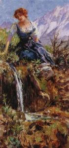 Die Almquelle by Ferdinand Max Bredt