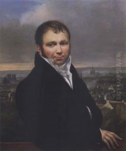 Portrait Of A Man (self-portrait?) Before A City