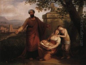 Moise Sauve Des Eaux Du Nil by Mathieu Ignace van Bree