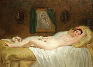 Reclining Nude by Philippe-Jacques van Bree