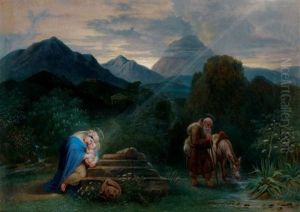 Le Repos Pendant La Fuite En Egypte by Philippe-Jacques van Bree