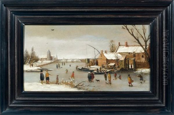 Paysage D'hiver Au Lac Gele - view 1