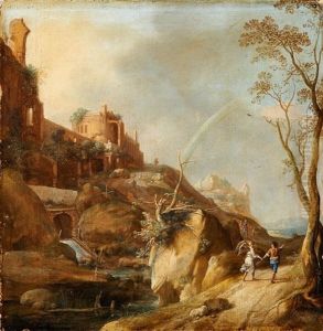 Gebirgige Landschaft Mit Tobias Und Dem Engel