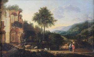 Amoureux Pres D'une Architecture by Bartholomeus Breenbergh