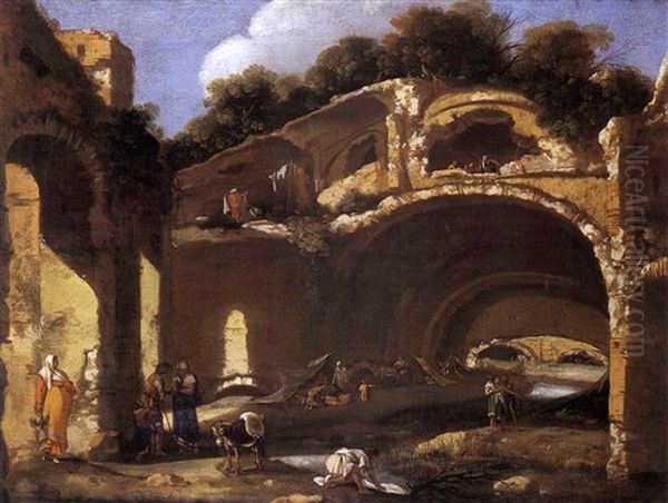 Accampamento Di Zingari Tra Le Rovine Della Villa Di Mecenate - view 1
