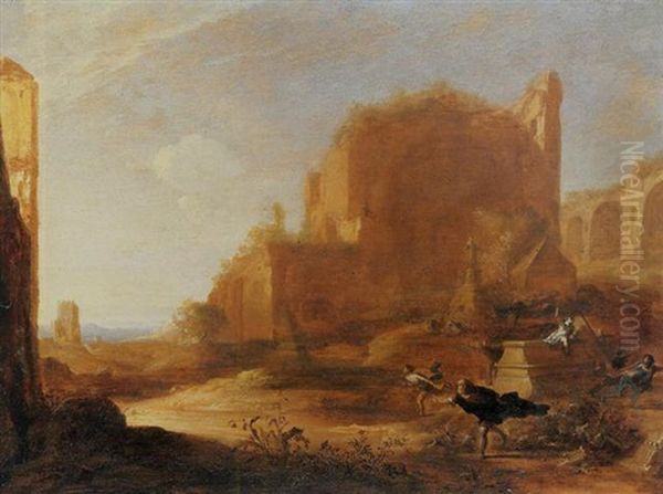A Landscape With The Resurrection Of Christ by Bartholomeus Breenbergh