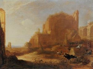 A Landscape With The Resurrection Of Christ by Bartholomeus Breenbergh