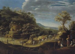 Gebirgslandschaft Mit Reisenden by Bartholomeus Breenbergh