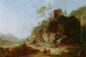 Landschaft Mit Tempelruinen Und Figuren Landschaft Mit Tempelruinen Und Figuren