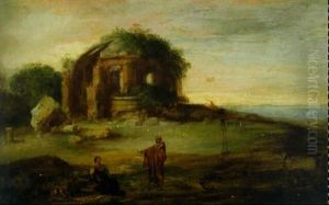 An Italianate Landscape With The Expulsion Of Hagar And Ishmael
