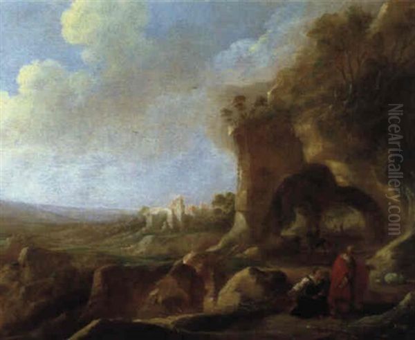 Sudliche Landschaft Mit Elias Und Der Witwe Von Sarepta - view 1