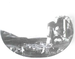 Figures In A Classical Landscape by Bartholomeus Breenbergh