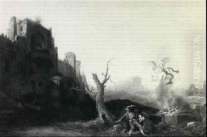 Landscape With The Sacrifice Of Manoah by Bartholomeus Breenbergh