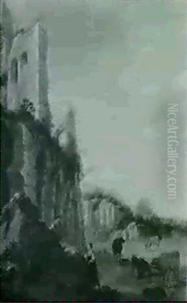 Bergers Pres De Ruines Antiques - view 1