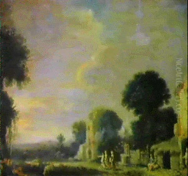 Paesaggio Con Ruderi E Figure - view 1