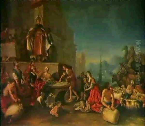 Der Agyptische Joseph Verteilt Wahrend Der Hungersnot... - view 1