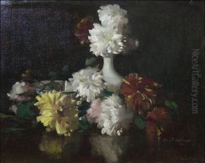 Dahlias And Chrysanthemums by David Alison