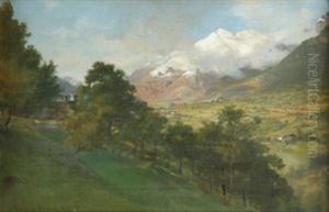 Landskap Med Snedekt Fjell by Karl Breitbach
