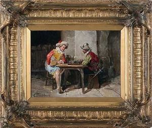 Landsknechte Beim Schachspiel by Karl Breitbach