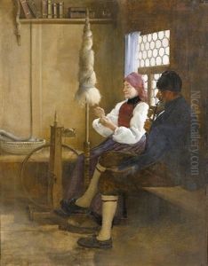 In Der Bauernstube by Ernst Breitenstein