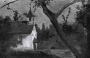 Blick Auf Eine Kleine Kirche by Ernst Breitenstein