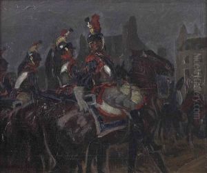 French Cuirassiers, Paris by George Hendrik Breitner