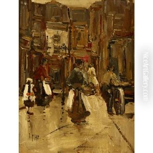 Dutch Street With Cart Seller by George Hendrik Breitner