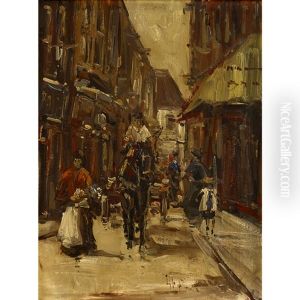 Dutch Street With Horse Cart by George Hendrik Breitner