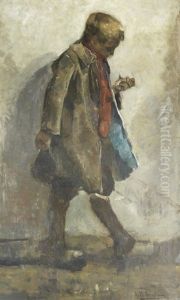 Jongetje Met Vogel by George Hendrik Breitner