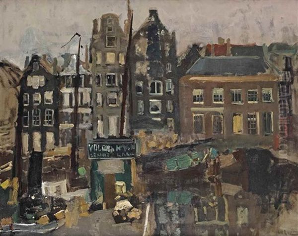 A View Of The Damrak With The Backside Of The Warmoesstraat, Amsterdam - view 1