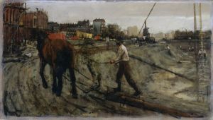 Building Site In Amsterdam by George Hendrik Breitner