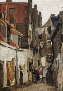 Straatje Te Rotterdam: A Street In Rotterdam by George Hendrik Breitner