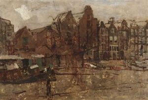 The Nieuwe Teertuinen, Amsterdam by George Hendrik Breitner