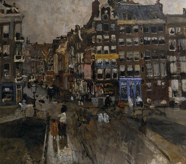 Paleisstraat, Amsterdam: View On The Singelbrug And The Paleisstraat, Amsterdam - view 1