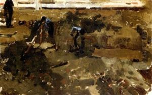 Heiwerk: Figures At Work On A Building Site
