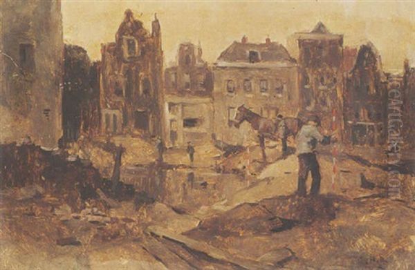 A Building Site (raadhuisstraat, Amsterdam?) - view 1
