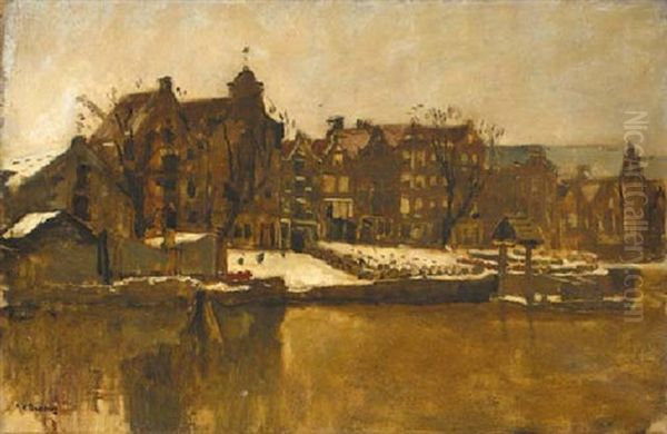 Gezicht Op De Teertuinen, Amsterdam, In De Winter - view 1