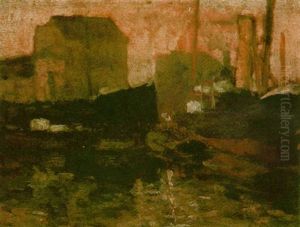 Boats In A Harbour by George Hendrik Breitner