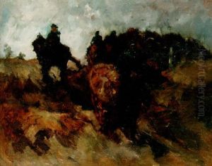 Wandelrit Van Cavalerie In De Duinen by George Hendrik Breitner
