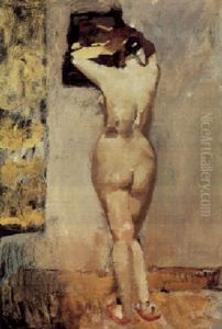 A Nude In Front Of A Mirror