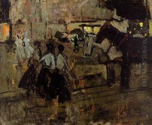 Dam Bij Avond by George Hendrik Breitner