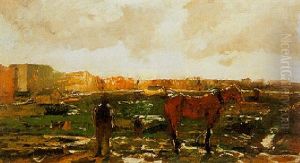 A Building Site In Amsterdam After The Rain by George Hendrik Breitner
