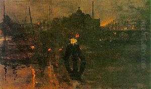 Het Ij By Night by George Hendrik Breitner