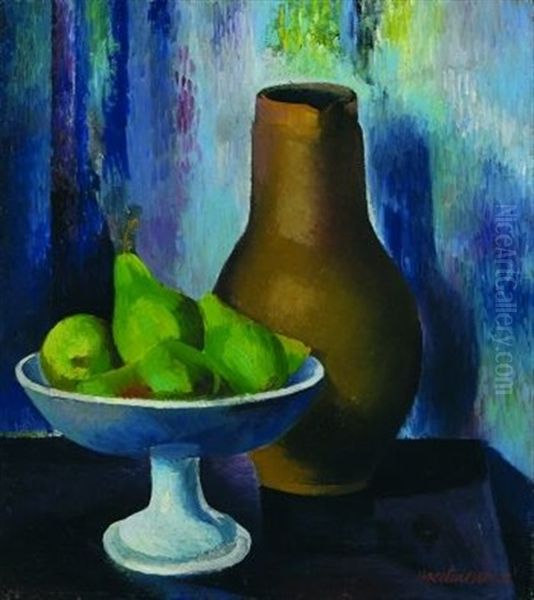 Stillleben Mit Kanne Und Obstschale - view 1