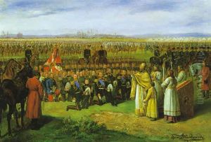 Feldmesse Unter Anwesenheit Des Zaren Alexander Ii Und Seines Stabes