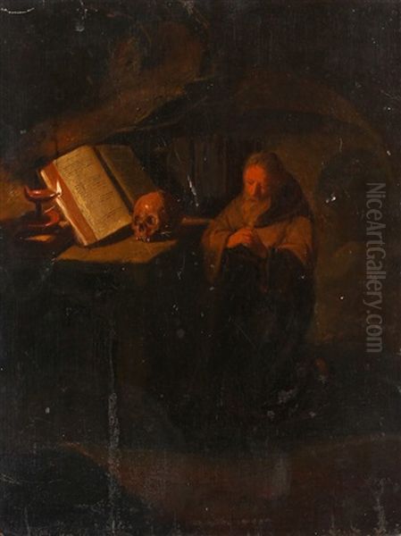 St Jerome At Prayer - view 1