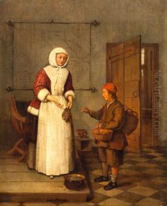De Jonge Verkoper by Quiringh Gerritsz van Brekelenkam