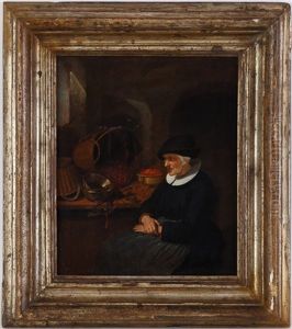 Vieille Femme Au Panier De Cerises by Quiringh Gerritsz van Brekelenkam