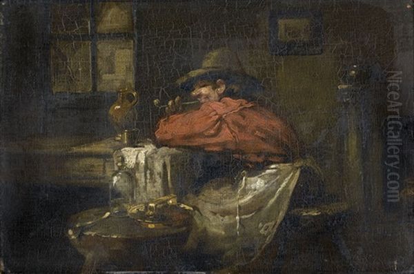 Interieur Mit Pfeifenraucher - view 1